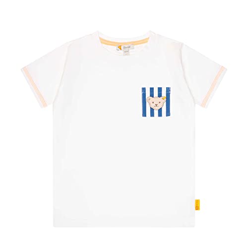 Steiff Jungen T-shirt Kurzarm T Shirt, Bright White, 116 EU von Steiff