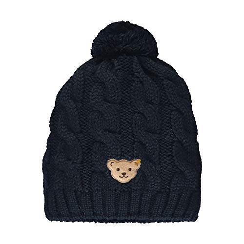 Steiff Jungen mit süßer Teddybärapplikation Mütze, Navy, 049 von Steiff