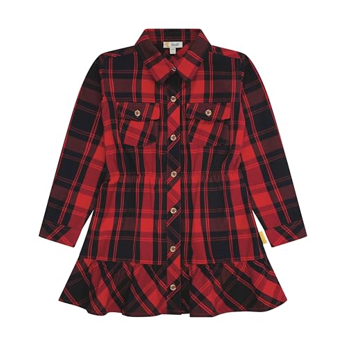 Steiff Kleid EU Größe 104 rococco red, Mädchen Kleid, Kinderkleid für jeden Anlass, lockere und Bequeme Passform, Langarm Kleid, waschmaschinenfest von Steiff