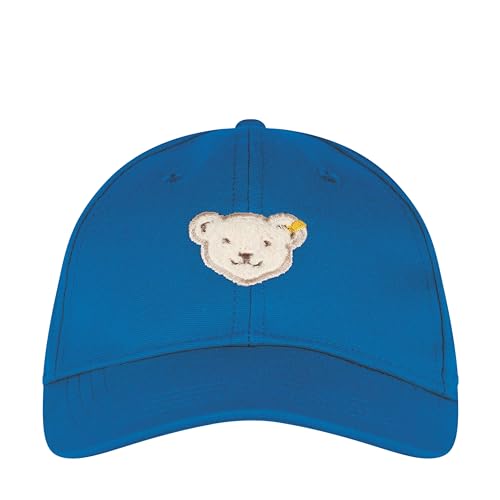 Steiff Kleinkind Unisex Baseballcap, Bestickte Outdoorkappe, Teddybärmotiv, Blau (Bright Cobalt), 53 von Steiff