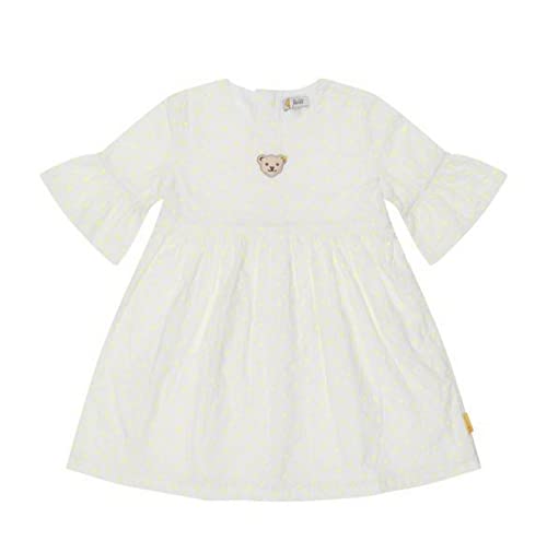 Steiff Mädchen Jurk Kleid, Bright White, 86 EU von Steiff