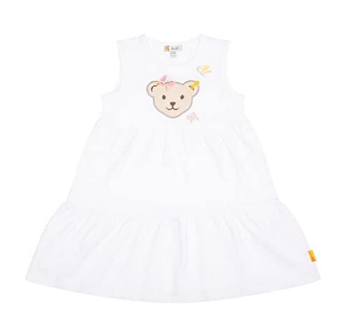 Steiff Mädchen Jurk Kleid, Bright White, 92 EU von Steiff