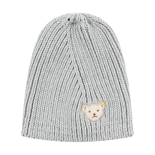 Steiff Mädchen Bommel Mütze, Soft Grey Melange, 51 von Steiff