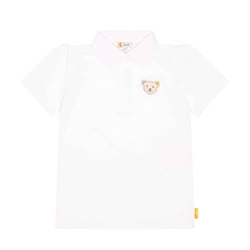 Steiff Mädchen Poloshirt Kurzarm Polohemd, Bright White, 110 EU von Steiff