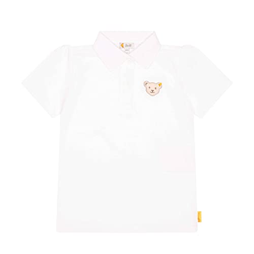 Steiff Mädchen Poloshirt Kurzarm Polohemd, Bright White, 122 EU von Steiff