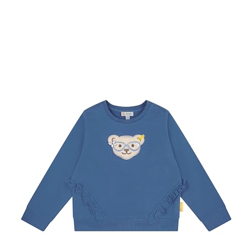 Steiff Mädchen Sweatshirts ohne Kapuze, Butterfly, Bijou Blue, 122 von Steiff