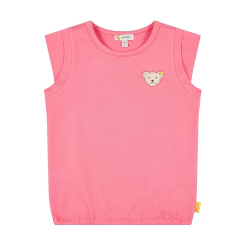 Steiff Mädchen T-Shirt Kurzarm Teddykopf, California Dream, Bubblegum, 104 von Steiff