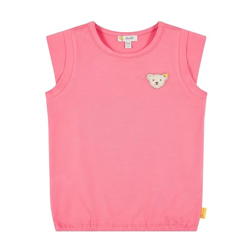 Steiff Mädchen T-Shirt Kurzarm Teddykopf, California Dream, Bubblegum, 122 von Steiff