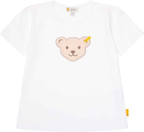 Steiff Mädchen T-shirt Kurzarm T Shirt, Bright White, 104 EU von Steiff