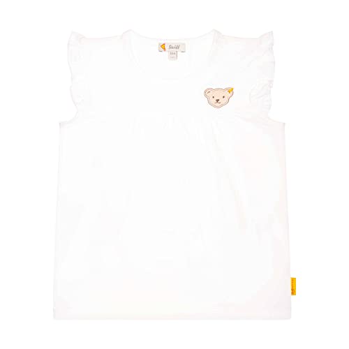 Steiff Mädchen T-shirt Kurzarm T Shirt, Bright White, 110 EU von Steiff