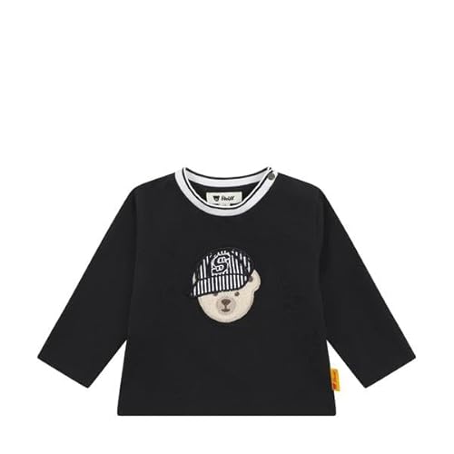 Steiff T-Shirt Langarm EU Größe 74 steiff Navy, Langarm-Sweatshirt, Longsleeve für Kinder, Pullover langärmelig, Babyoberteil, ideales Basic Shirt, bequem und weich, waschmaschinenfest von Steiff