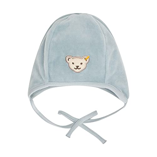 Steiff Unisex Baby Basic Bommel Beanie-Mütze, Celestial Blue, 39 von Steiff