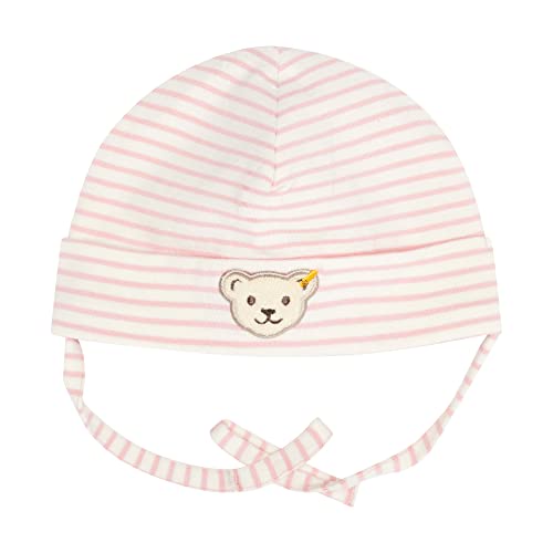 Steiff Unisex Baby Basic Bommel Beanie-Mütze, Silver PINK, 41 von Steiff