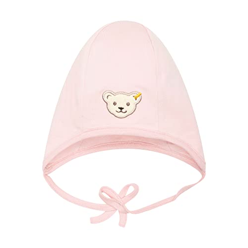 Steiff Unisex Baby Basic Bommel Beanie-Mütze, Silver PINK, 45 von Steiff