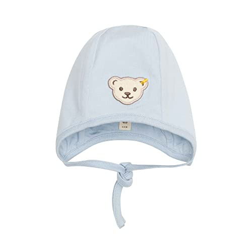 Steiff Unisex Baby Basic Bommel Beanie-Mütze, Celestial Blue, 45 von Steiff