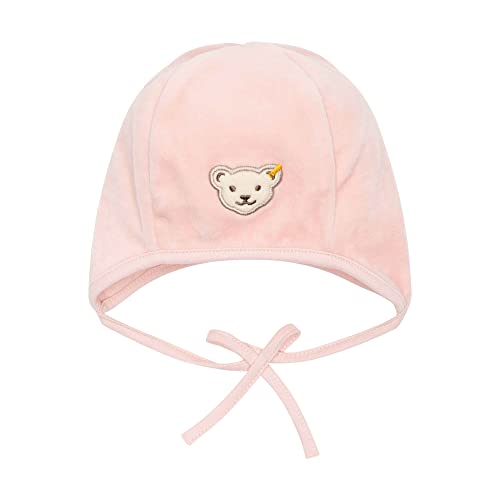 Steiff Unisex Baby Basic Bommel Beanie-Mütze, Silver PINK, 39 von Steiff