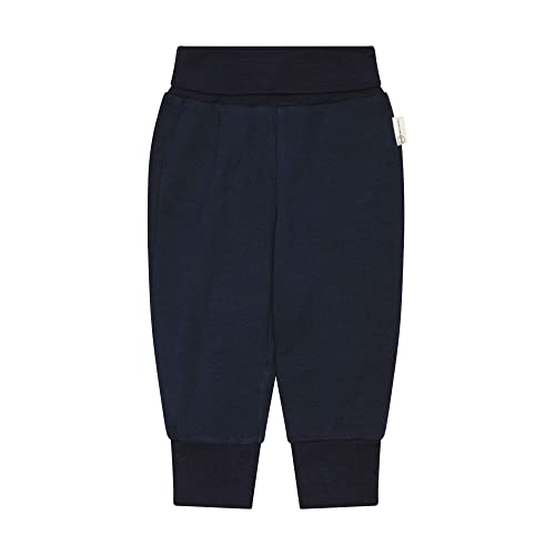Steiff Unisex Baby Basic Jogginghose mit Beinbündchen Lässige Hose, Navy, 74 von Steiff