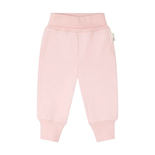 Steiff Unisex Baby Basic Jogginghose mit Beinbündchen Lässige Hose, Silver PINK, 62 von Steiff