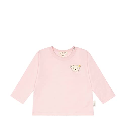 Steiff Unisex Baby Basic Langarm einfarbig T-Shirt, Silver PINK, 80 von Steiff