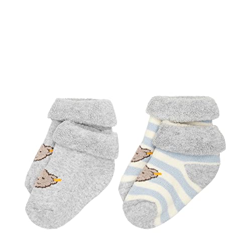 Steiff Unisex Baby Multipack Sneaker Socken 2er Pack GOTS, Celestial Blue, 18 von Steiff