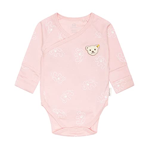 Steiff Unisex Baby Basic Wickelbody Langarm Unterwäsche, Silver PINK, 74 von Steiff