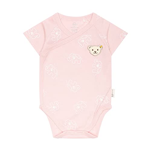 Steiff Unisex Baby Basic Wickelbody Kurzarm Unterwäsche, Silver PINK, 62 von Steiff