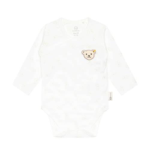 Steiff Unisex Baby Basic Wickelbody Langarm Unterwäsche, Cloud Dancer, 74 von Steiff