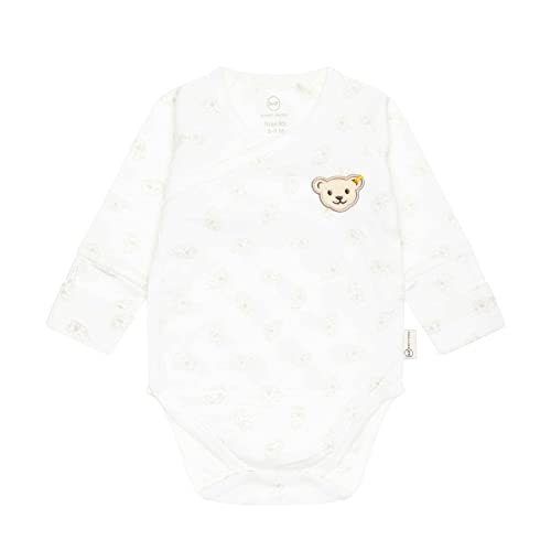 Steiff Unisex Baby Basic Wickelbody Langarm Unterwäsche, Cloud Dancer, 80 von Steiff