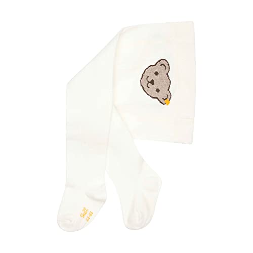 Steiff Unisex Baby Basic einfarbig Strumpfhosen GOTS, Bright White, 80 von Steiff