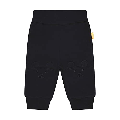 Steiff Unisex Baby Jogger mit Beinbündchen Lässige Hose, Navy, 80 von Steiff