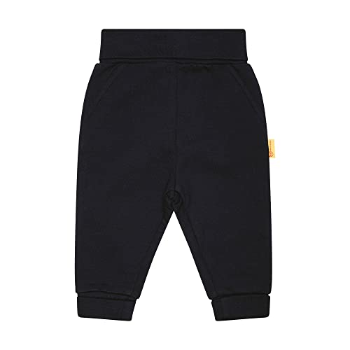 Steiff Unisex Baby Jogger mit Beinbündchen Lässige Hose, Navy, 74 von Steiff