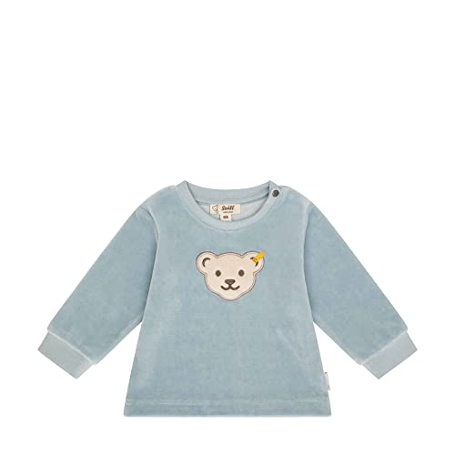 Steiff Unisex Baby Kapuze Sweatshirt, Celestial Blue, 74 von Steiff