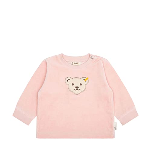 Steiff Unisex Baby Kapuze Sweatshirt, Silver PINK, 56 von Steiff