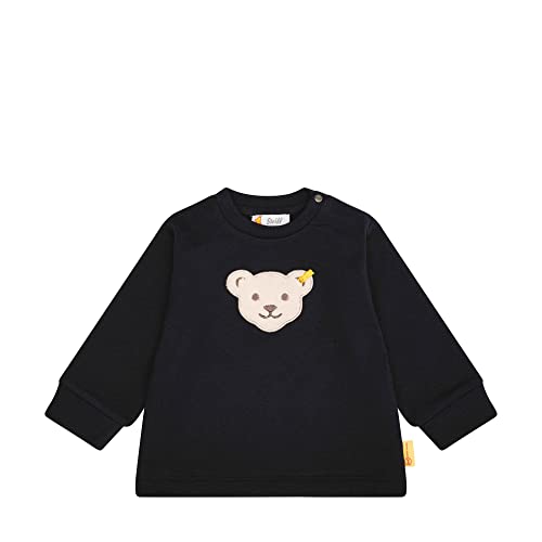 Steiff Unisex Baby Kapuze Teddykopf ohne Squeezer Sweatshirt, Navy, 56 von Steiff