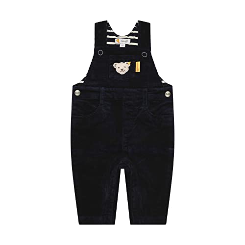 Steiff Unisex Baby Latzhose Overall, Navy, 62 von Steiff