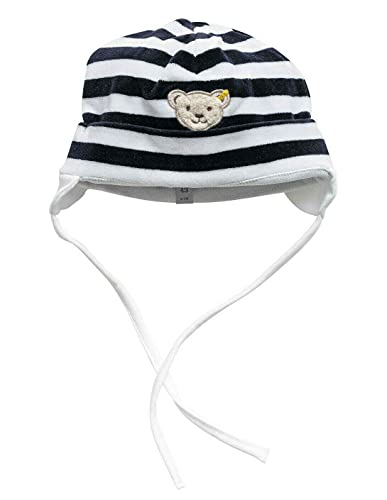 Steiff Unisex Baby Mütze aus Weichem Nicky Velours Hut, Marine, 39 EU von Steiff