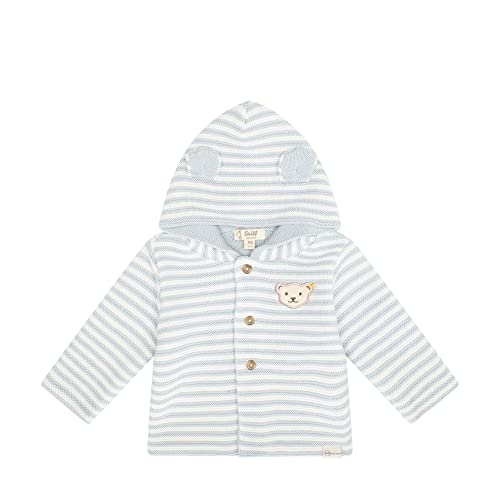Steiff Unisex Baby Strickjacke mit Kapuze Basic Jacke, Celestial Blue, 56 Steiff Unisex Baby Strickjacke mit Kapuze Basic Jacke, Celestial Blue, 56 von Steiff