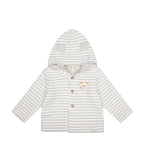 Steiff Unisex Baby Strickjacke mit Kapuze Basic Jacke, Wind Chime, 80 von Steiff