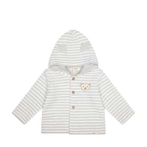 Steiff Unisex Baby Strickjacke mit Kapuze Basic Jacke, Wind Chime, 86 von Steiff