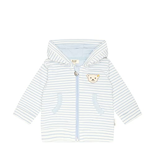 Steiff Unisex Baby Sweatjacke mit Kapuze Jacke, Celestial Blue, 62 von Steiff