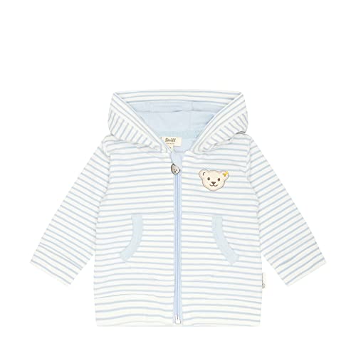 Steiff Unisex Baby Sweatjacke mit Kapuze Jacke, Celestial Blue, 74 von Steiff