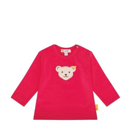 Steiff Unisex Baby T Langarm Teddykopf ohne Squeezer Shirt, Raspberry, 56 von Steiff