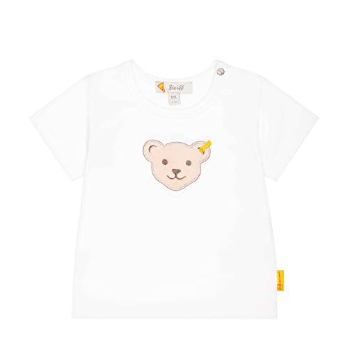 Steiff Unisex Baby T-shirt Kurzarm T Shirt, Bright White, 56 EU von Steiff