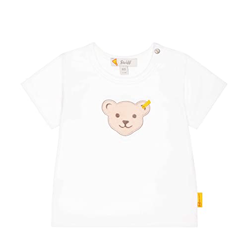 Steiff Unisex Baby T-shirt Kurzarm T Shirt, Bright White, 74 EU von Steiff