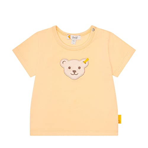 Steiff Unisex Baby T-shirt Kurzarm T Shirt, Peach Fuzz, 56 EU von Steiff