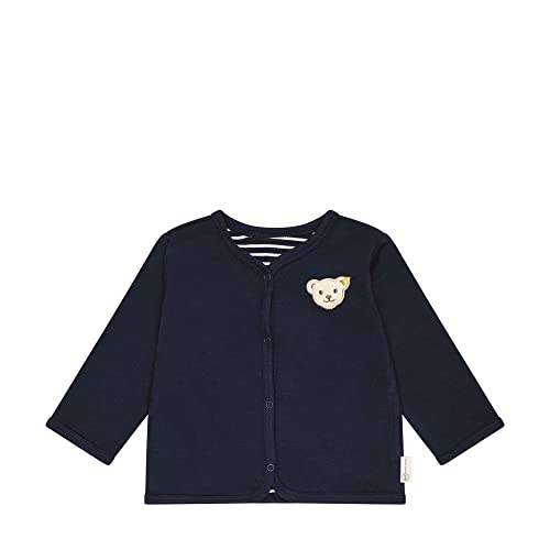 Steiff Unisex Baby Wendejacke GOTS Jacke, Navy, 68 von Steiff