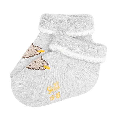 Steiff Unisex Baby kurz Socken GOTS, Soft Grey Melange, 16 von Steiff