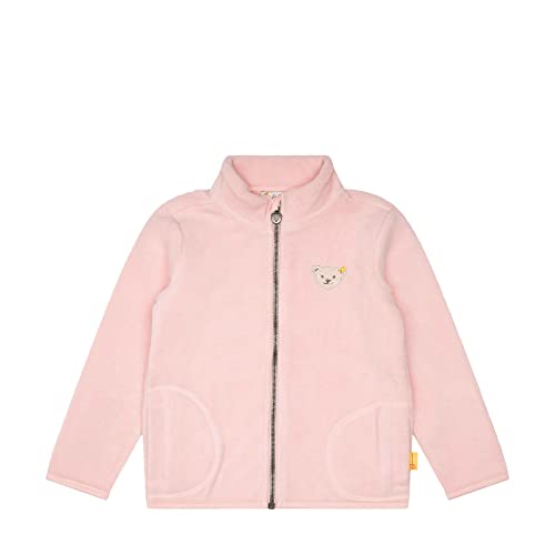 Steiff Unisex Kids Fleecejacke ohne Kapuze Jacke, Silver PINK, 104 von Steiff