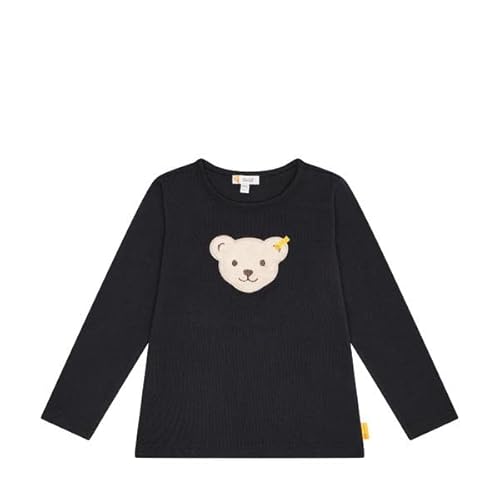 Steiff Unisex Kids Langarm Teddykopf mit Squeezer T-Shirt, Navy, Regular von Steiff