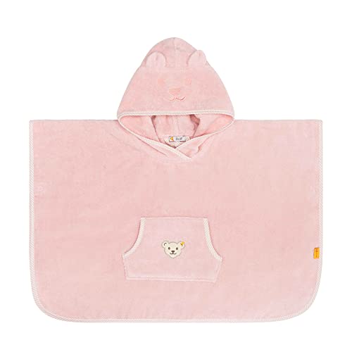 Steiff Unisex Kinder Mini Basic Bade Poncho, Silver PINK, One Size von Steiff